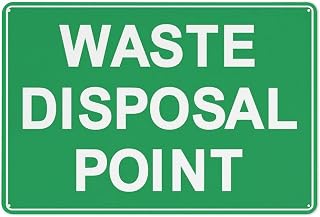 Waste Disposal Point Sign Safety for Indoor Outdoor Use, Metal Sign 12x16 Inch