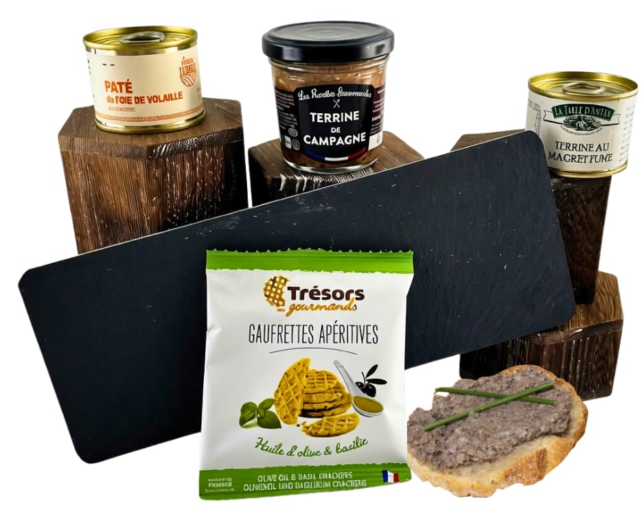 PAQUETE GOURMANDS - Estuche de degustación gourmet: selección de tierras, patés y crujientes artesanales