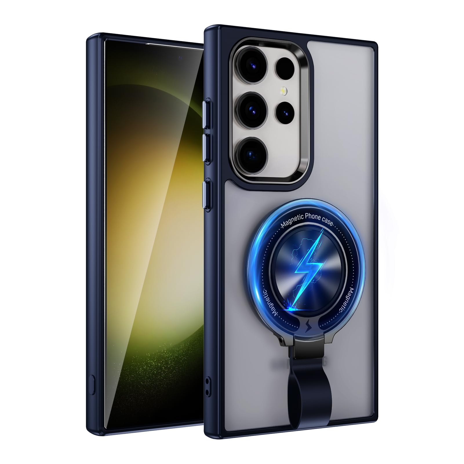 Amazon.co.jp: Galaxy S22 Ultra 用 ケース リング 耐衝撃 米軍MIL規格 