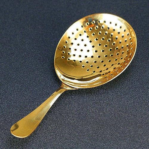 SagaSave 1Pcs Cocktail Strainer Set Stainless Steel Bar Tool for Drinks Cocktail Julep Martini Bartender Mixing Shaker Accessories(Gold)