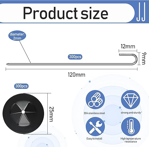Miniatura 2 de Clips de protección para panel solar, kit de rollo de animales de protección de animales, clips de sujeción de acero inoxidable para panel solar,