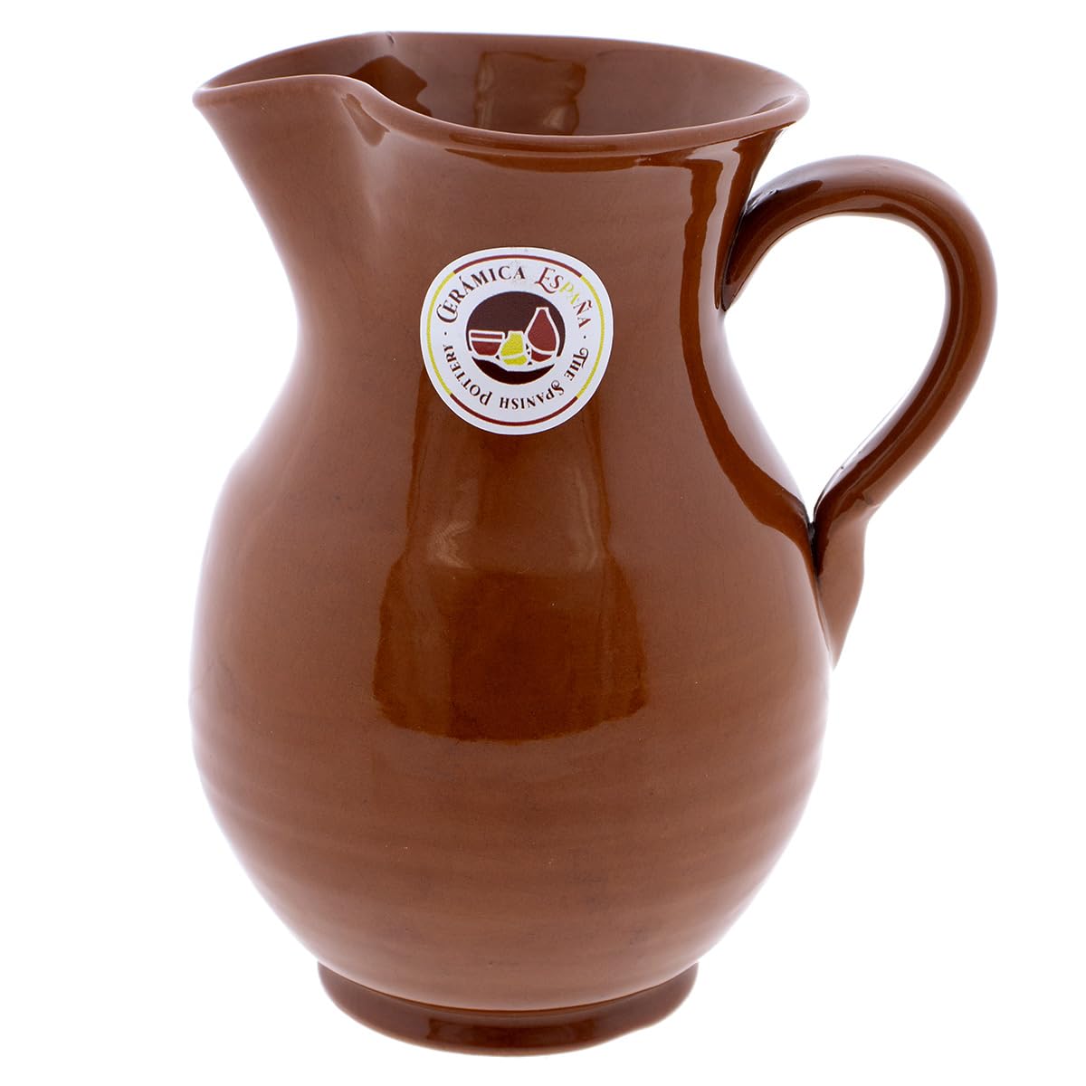 CERÁMICA ESPAÑA | Jarra de cerveza | Jarra de leche | Jarras de barro rojo | Jarra de zumo | Jarra agua rústica Modelo M06 | 100% hecho a mano | 1.5 litros