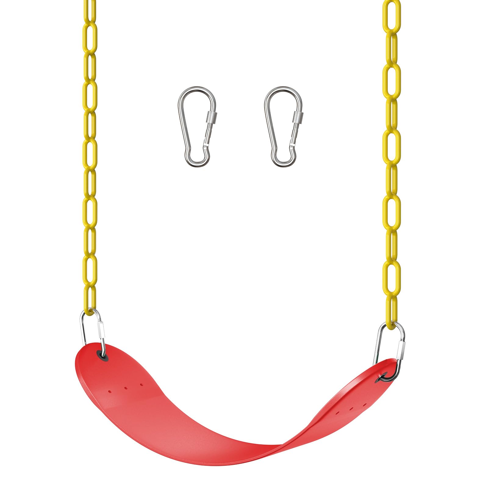 EVA Soft Plastic Swing Set, AGPTEK Swing Seat with 66 Inch Heavy-Duty Rust-Resistant Chains, Suitable for Kids and Adults up to 250 lbs for Outdoors,