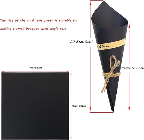 Miniatura 3 de ONLYKXY 50 piezas de papel de estraza retro de papel kraft seco caja de embalaje de regalo tarjeta cono creativo bricolaje pétalos de boda pequeño