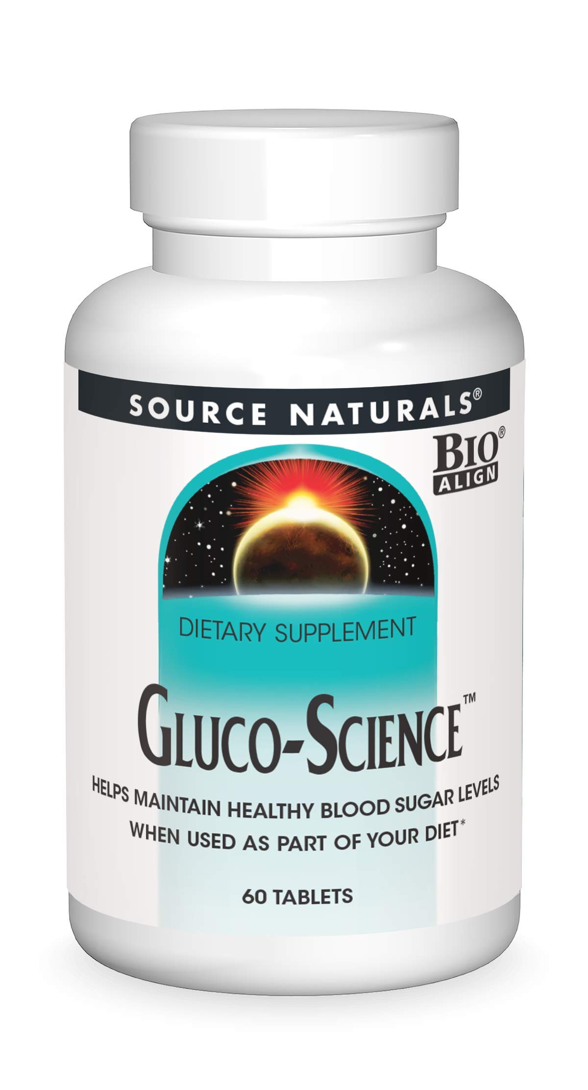 SOURCE NATURALS Gluco-Science Tablet, 60 Count