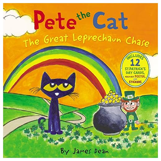 Pete the Cat: The Great Leprechaun Chase: Includes 12 St. Patrick's Day Cards, Fold-Out Poster, and Stickers!