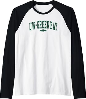 Wisconsin Green Bay Phoenix Arch Over Officially Licensed Raglan Baseball Tee
