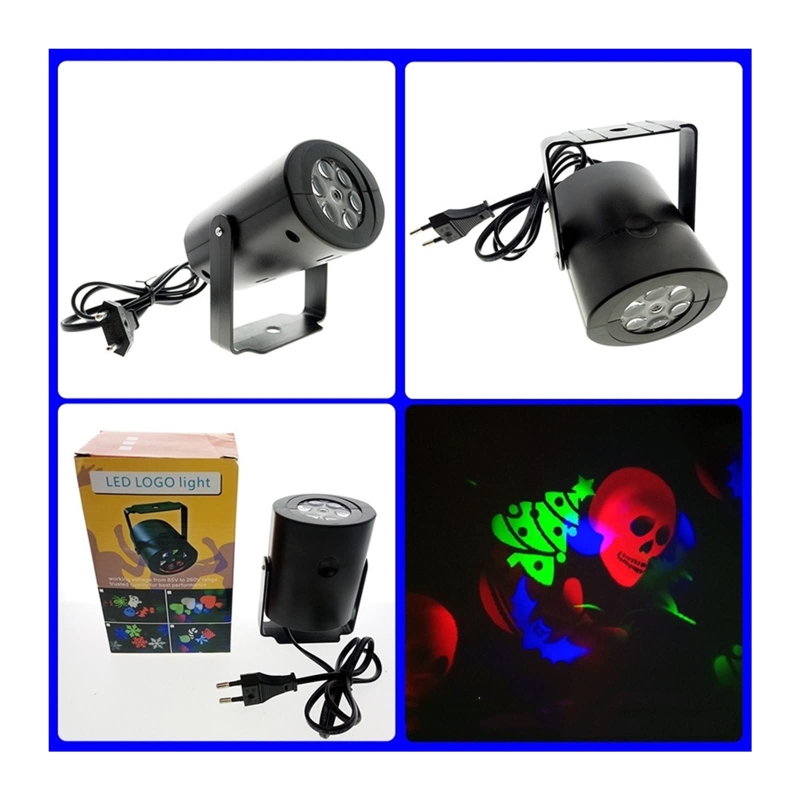 Projecteurs Lampe de projecteur LED Paysage extérieur Lumière de scène LED Halloween Coeur Projecteur de flocon de neige Lampe de fête de jardin Lampes d'ambiance de vacances Projecteurs d'éclairage e
