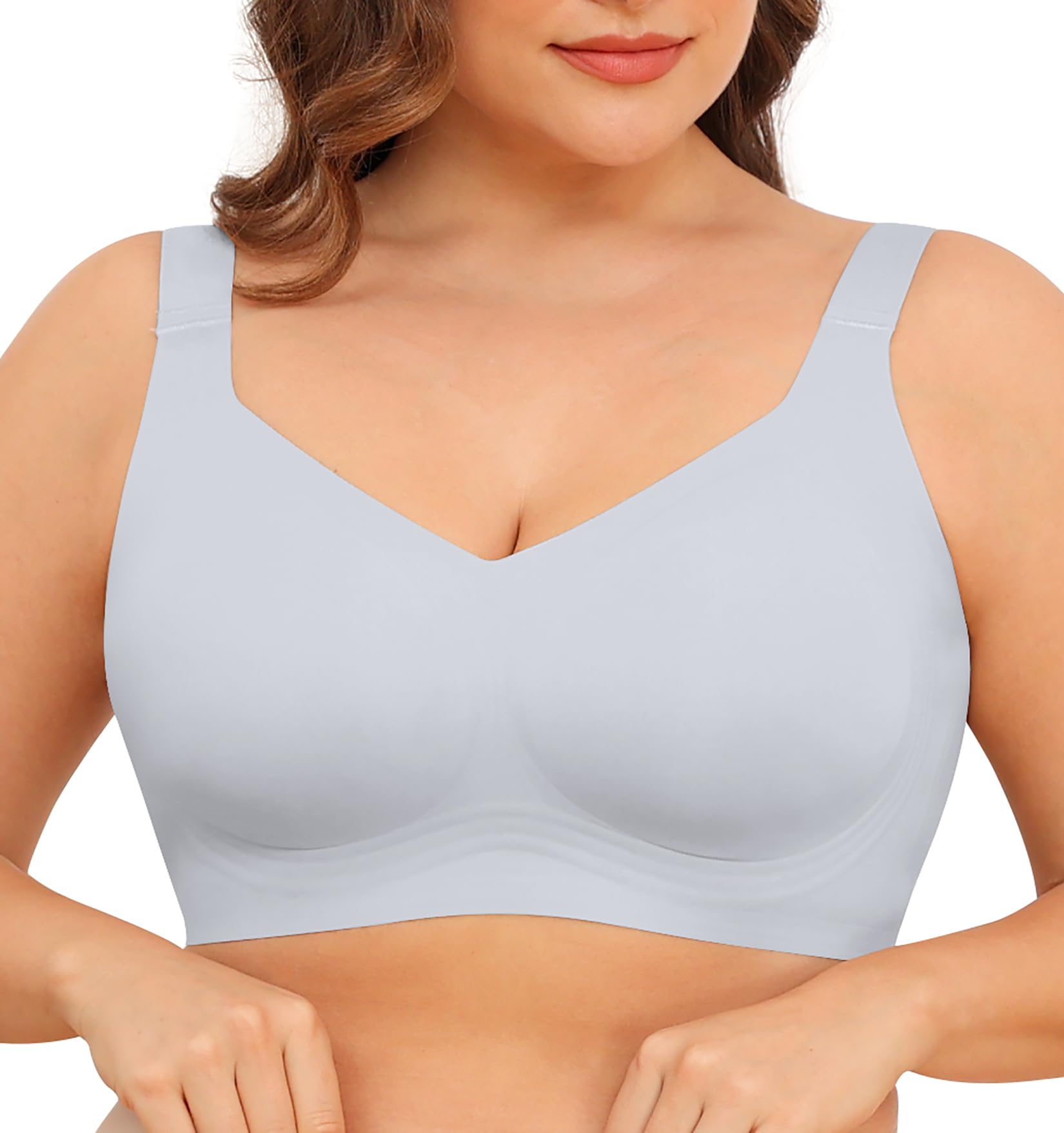XcuttingWomen Wirefree Bras for Women Full Coverage No Underwire Everyday Bras Comfortable Wireless Padded Bras