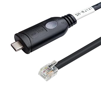 DSD TECH SH-RJ12T USB C to RJ12 6P4C RS232 Serial Cable for AP77XX/78XX/79XX/86XX/88XX/89XX PDUs & ATS1.8M/5.9FT