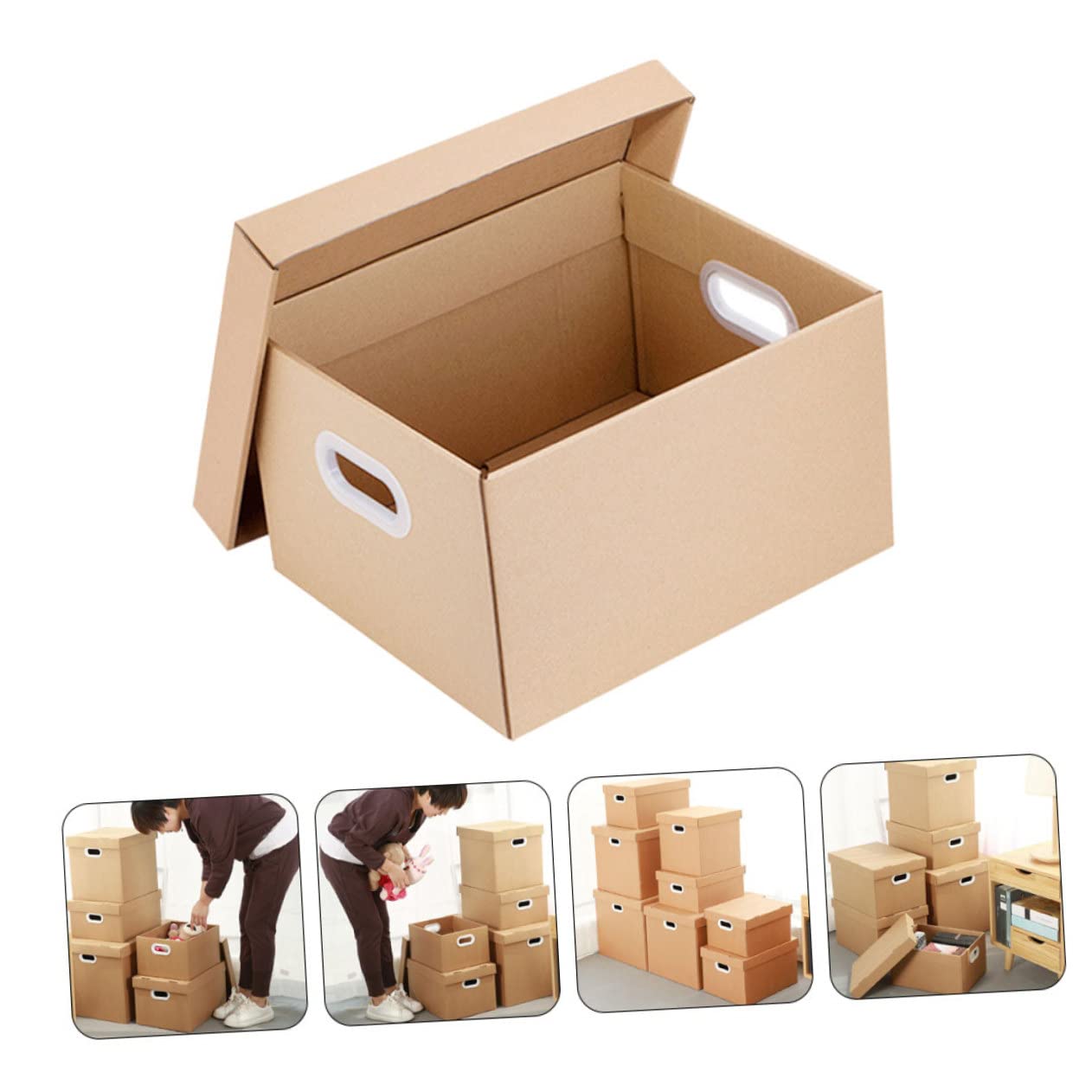Uonlytech Boîte de Rangement Portable pour Documents Organisateur de Dossiers Classeur à Papier