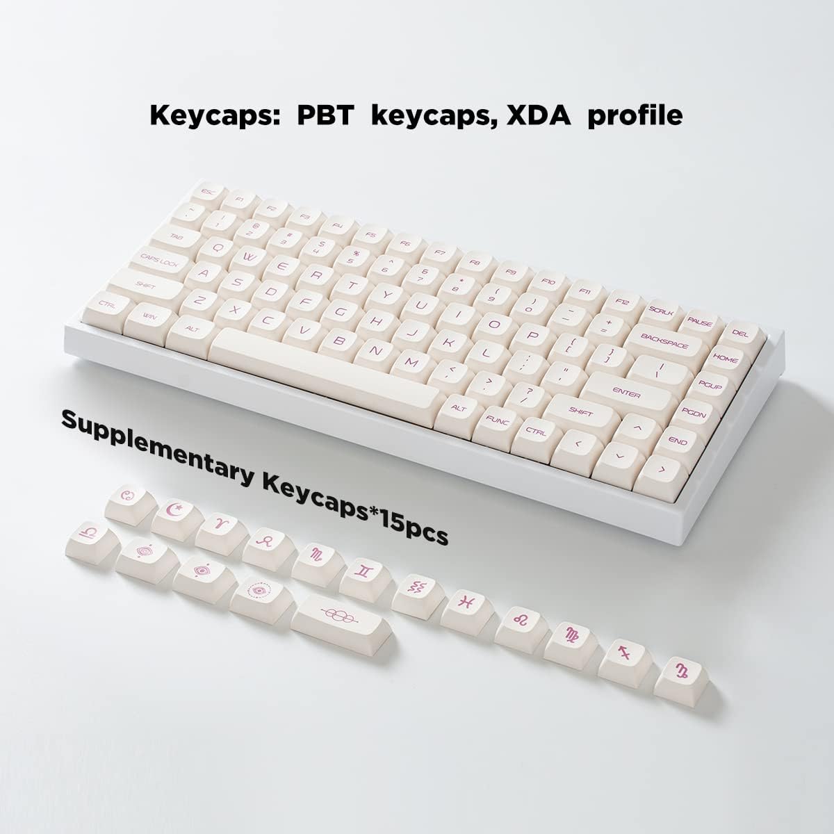 YUNZII YZ84 Wireless Hot Swappable Mechanical Keyboard, 2.4G/USB-C/Bluetooth 84-Key Gaming Keyboard with RGB Backlit, for Mac/Win/Gamers (Gateron Red Switch, Lavender)