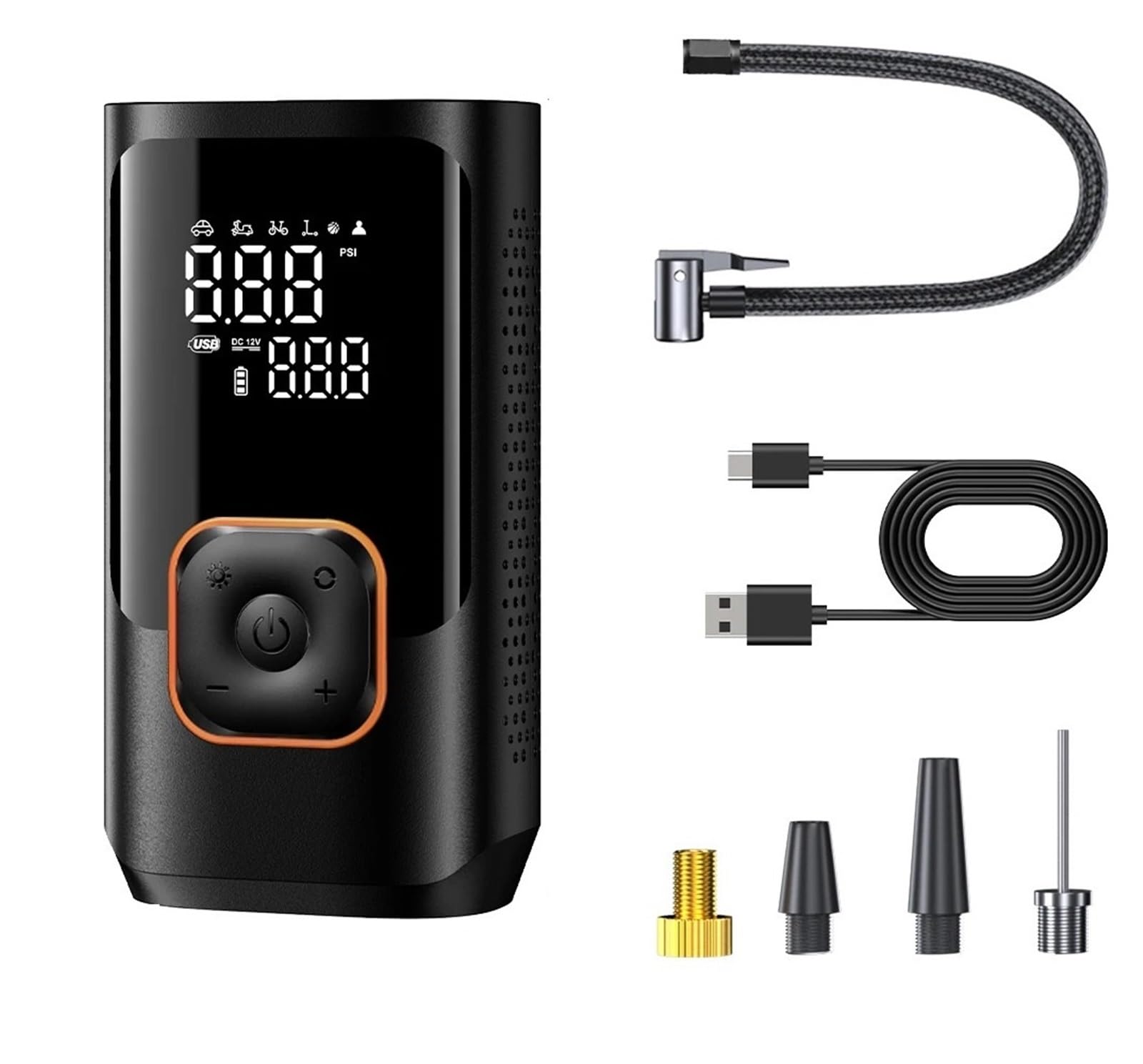 Tyre Inflator Rechargeable Tire Inflator Compressor Digital Cordless Car Tyre Inflator for Motocycle Bicycle Balls Air Compressor