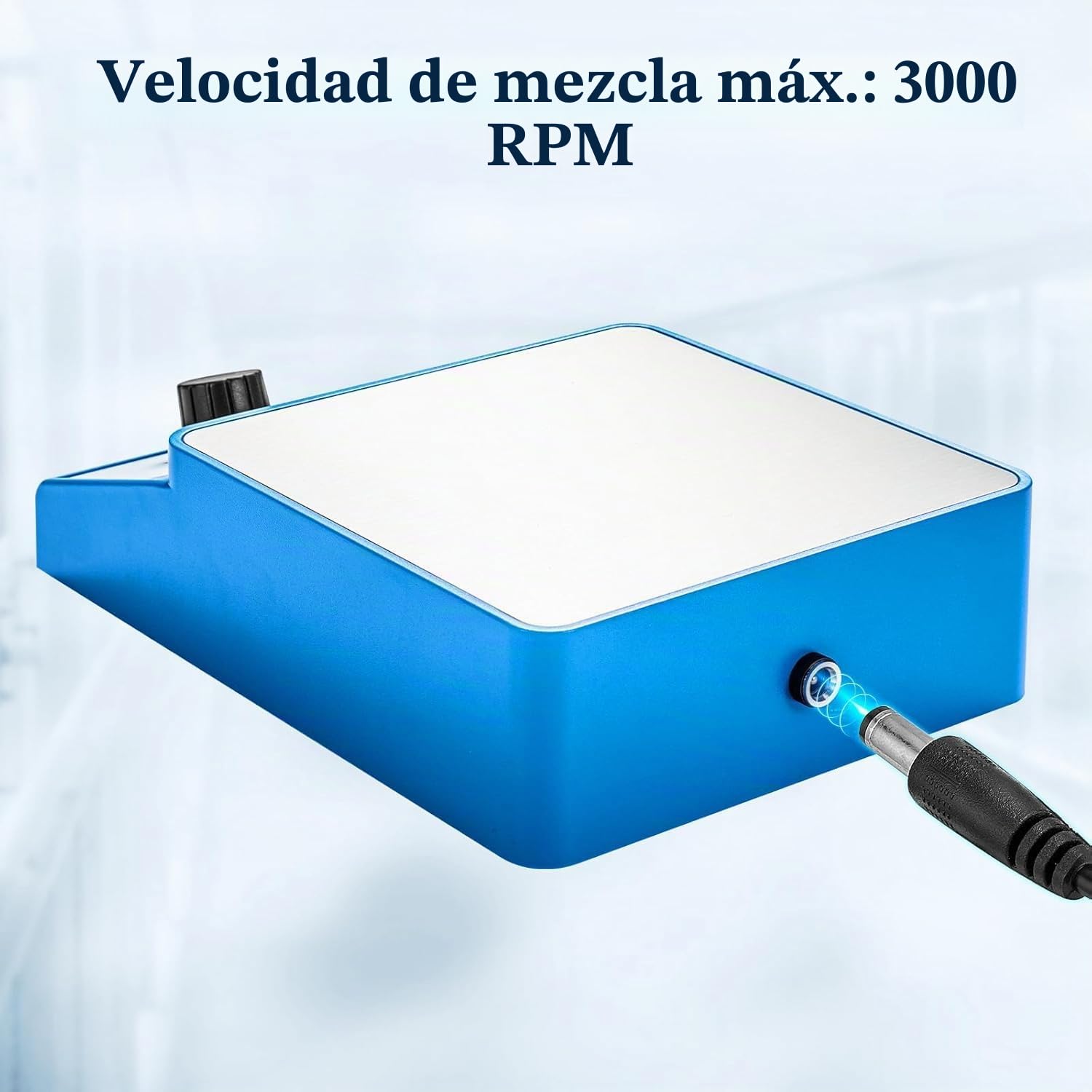Agitador Magnético Profesional con Placa de Agitación | Mezclador Magnético 3000 RPM | 4 Barras Incluidas | Agitadores de Laboratorio 3000 mL | Acero Inoxidable 316 | Sin Calentamiento