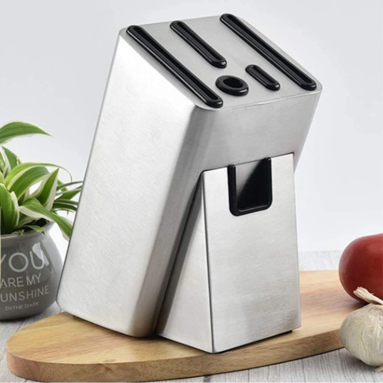 Knife Block Storage Stand Kitchen,Only Selling Cutter Holder,Modern Stainless Steel Universal Organizer Tool