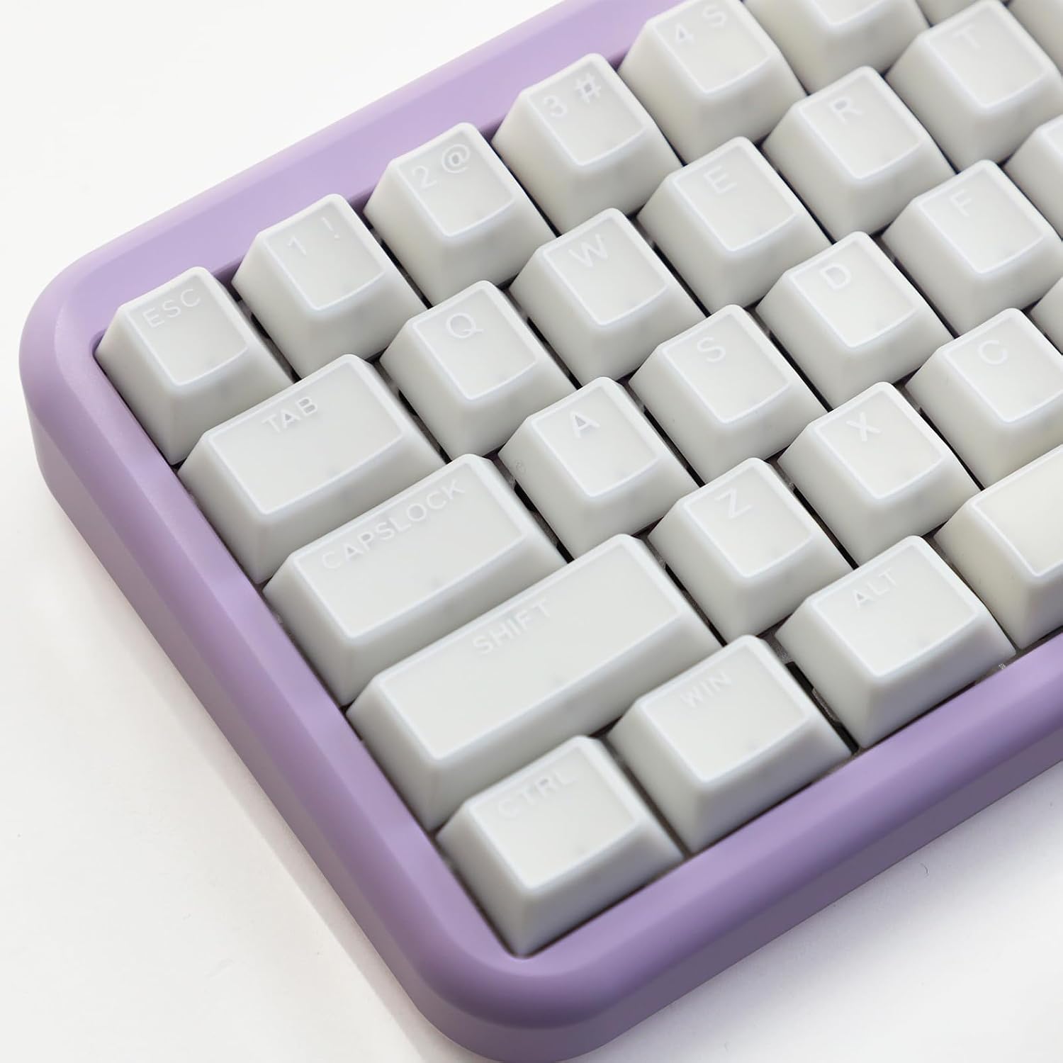Hyekit White Jade Keycaps, Double Shot PBT&PC Keyboard Jelly Key caps 142 Keys Cherry Profile Keycap Set for 60%/65%/75%/TKL/96%/100% Magnetic Mechanical Keyboard