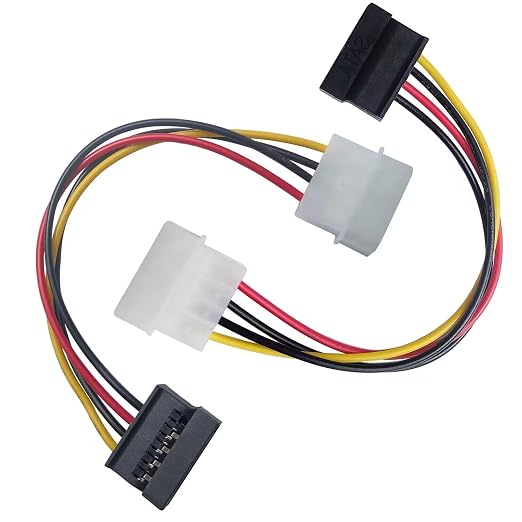Cable Adaptador SATA a Molex 7 Pulgadas 5-Pack miniatura 5