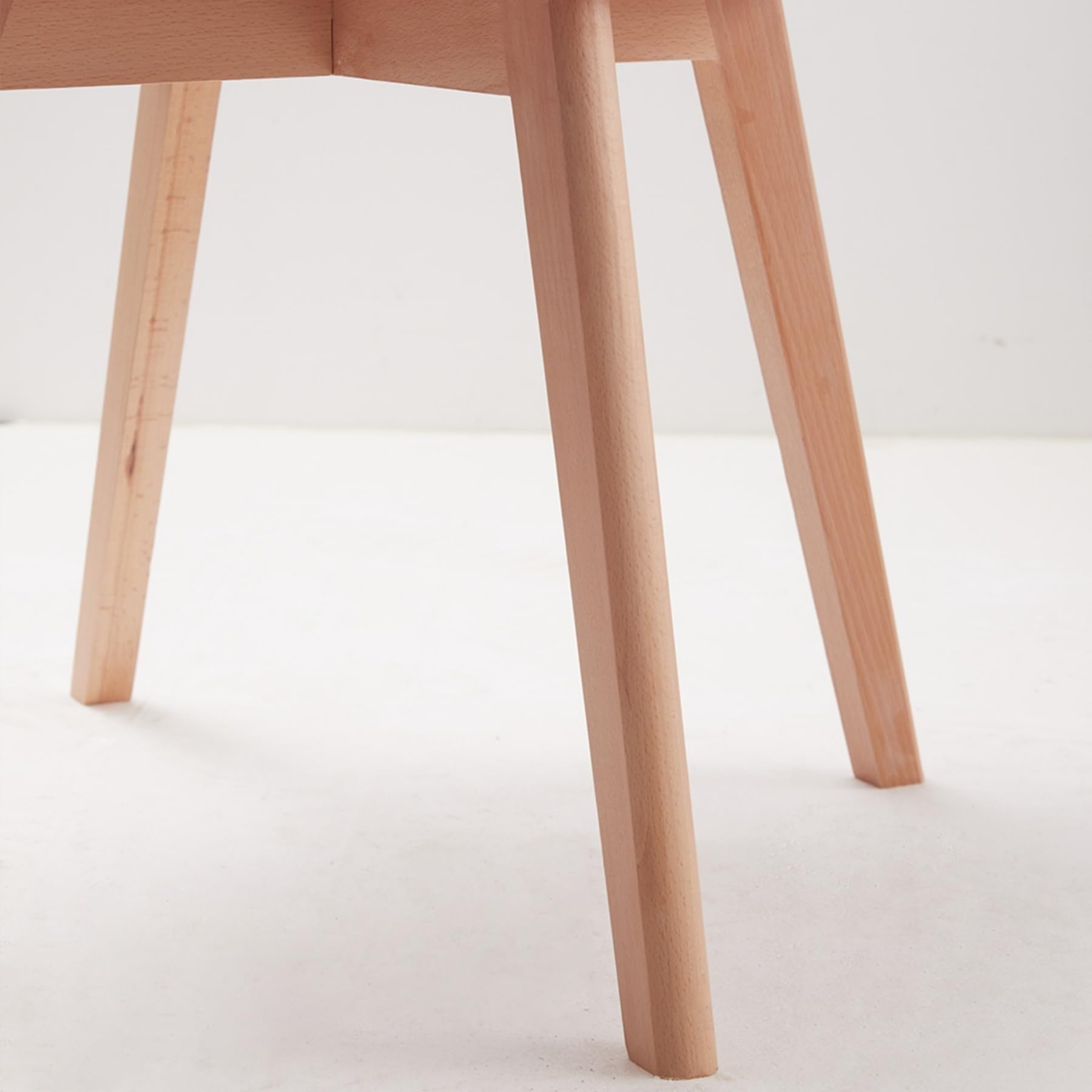 Set di 4 Sedie da Pranzo Scandinave, Sedia da Pranzo in Stile Nordico con Braccioli, Gambe in Faggio, Sedia da Cucina Imbottita in Plaid di Lino - Bianco+Rosso+Verde Chiaro+Blu