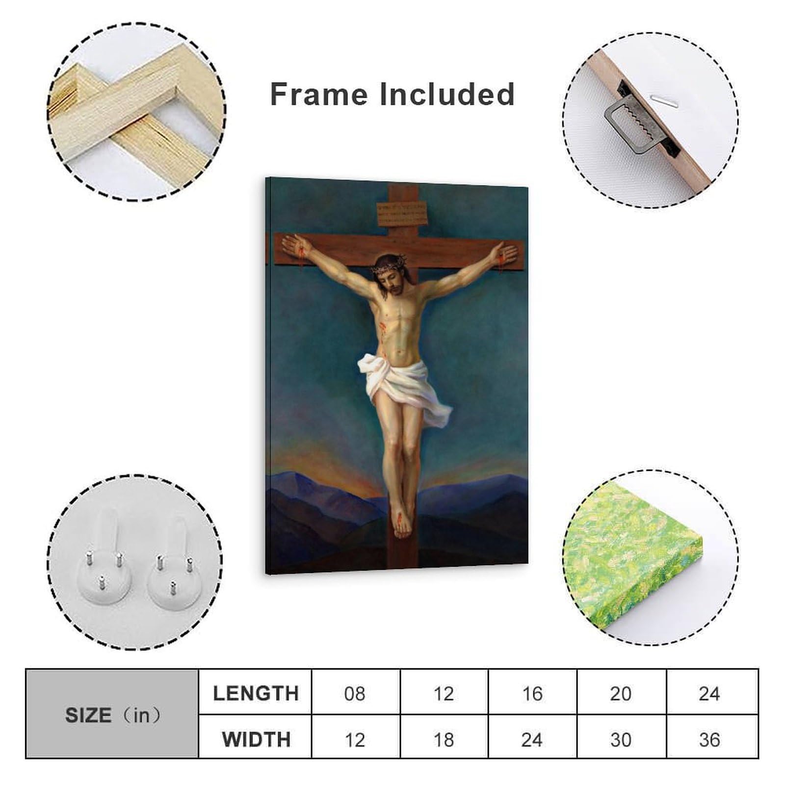 Poster A4 Gesù Cristo – Stampa Su Carta Lucida, Immagine Religiosa Senza Cornice