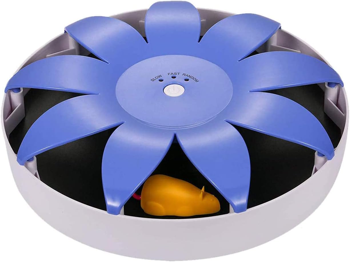 WINGPET Interactive Electronic Cat Toy with Magnetic Mouse Automatic Spinning, Funny Chasing Teaser, Stimulate Cat's Senses and Hunting Instincts