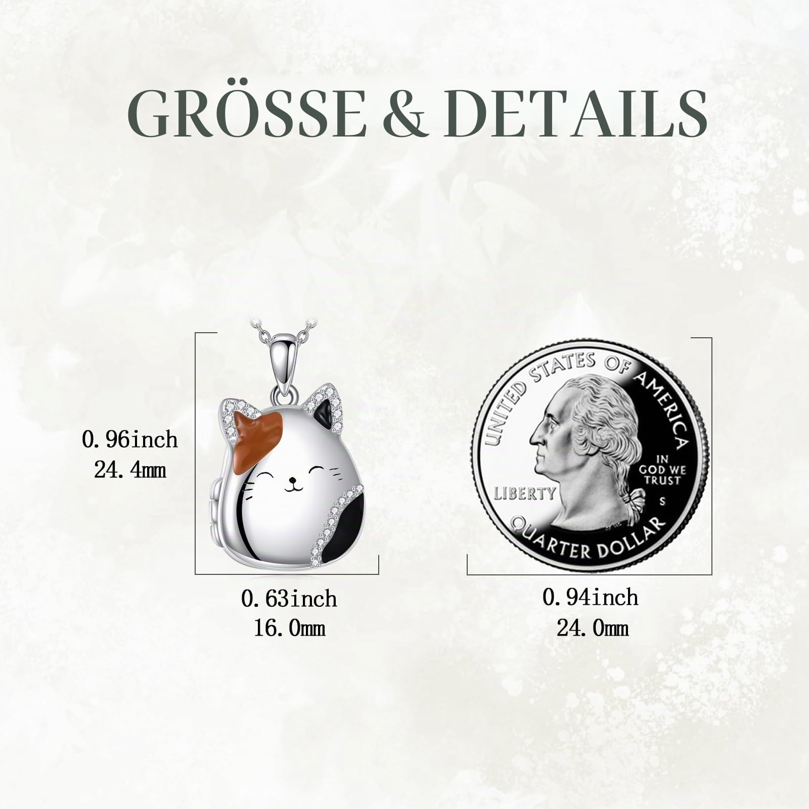 POPLYKE Foto Medaillon Anhänger Halskette Charme Sterling Silber Erinnerung Foto Halter Schmuck Geschenk