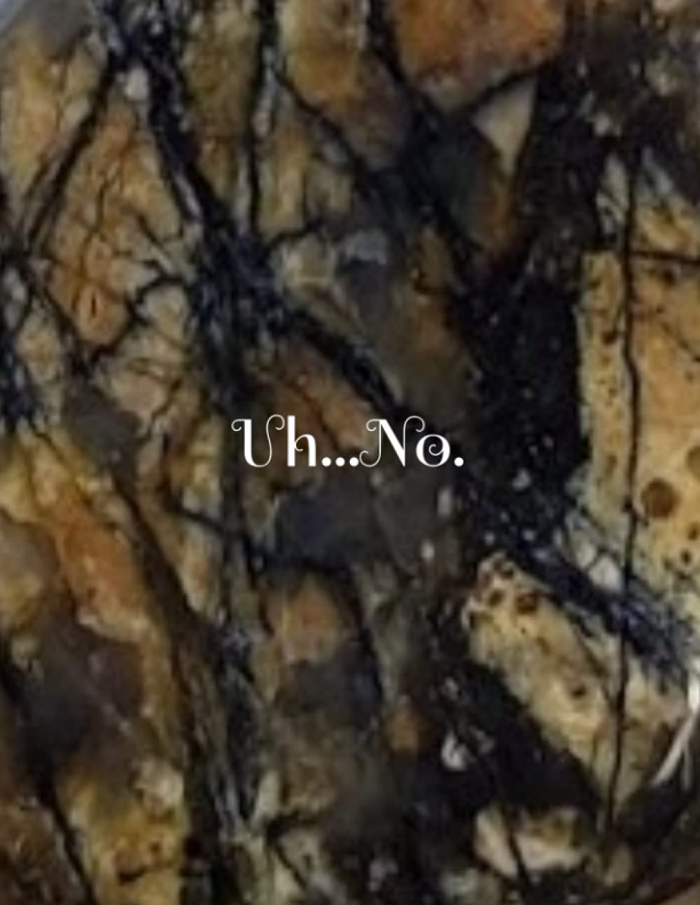 "Uh...No" Paint Pour Notebook | 8.5" x 11" | 120 COLLEGE Ruled Pages | Softcover