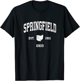 Springfield Ohio OH Vintage Athletic Sports Design T-Shirt