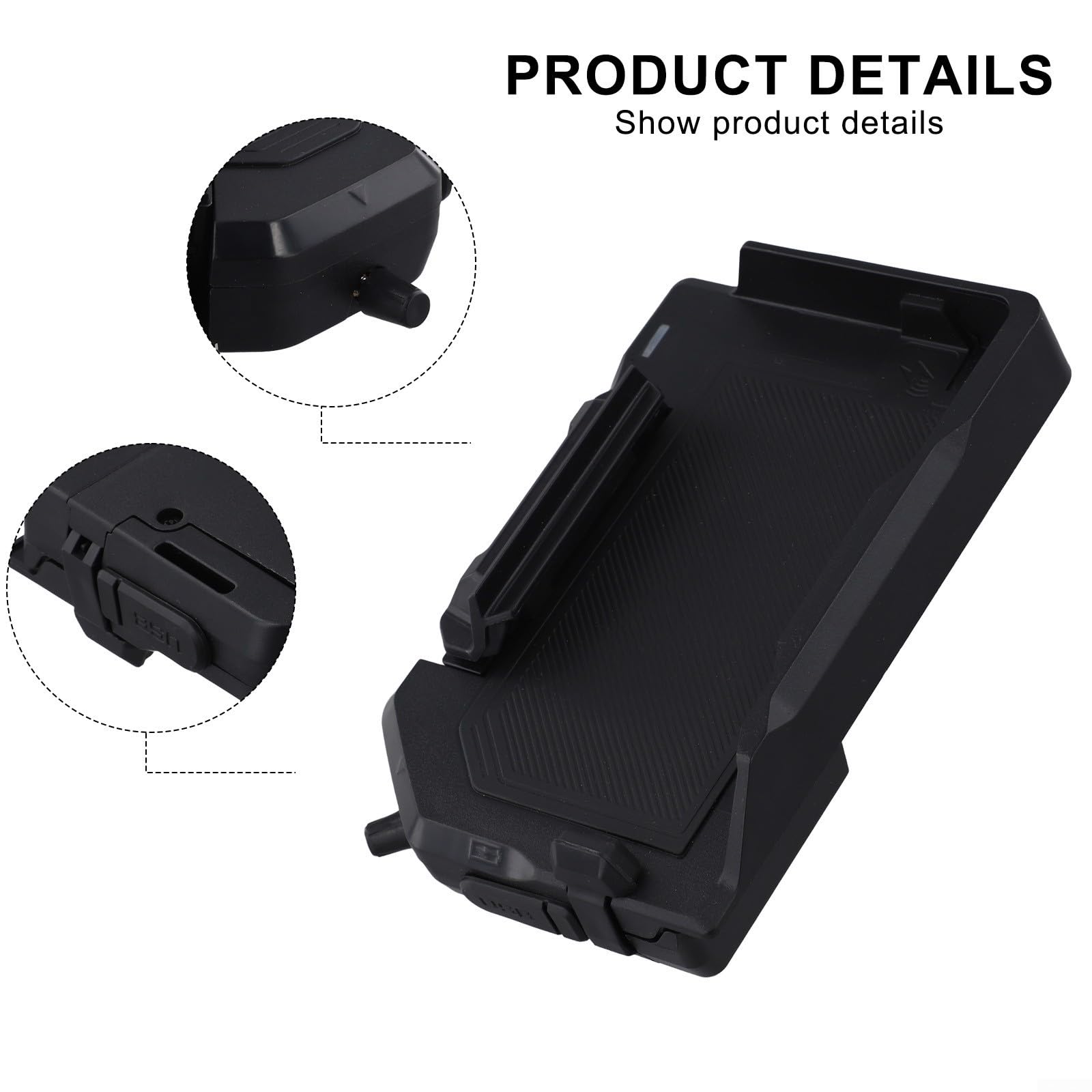 Supporto per telefono da auto, 15 W, caricabatterie USB wireless per BMW R1300GS R1200GS R1250GS S1000XR F750GS F850GS F650GS F700GS F800GS F900R F900XR CRF1000L (A)
