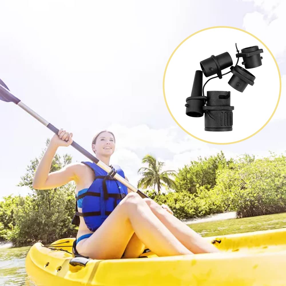 Lot de 4 adaptateurs de pompe à air pour bateau gonflable SUP - Convertisseur de pompe à air conventionnel - Adaptateur de pompe à pagaie pour kayak gonflable - Support de pompe