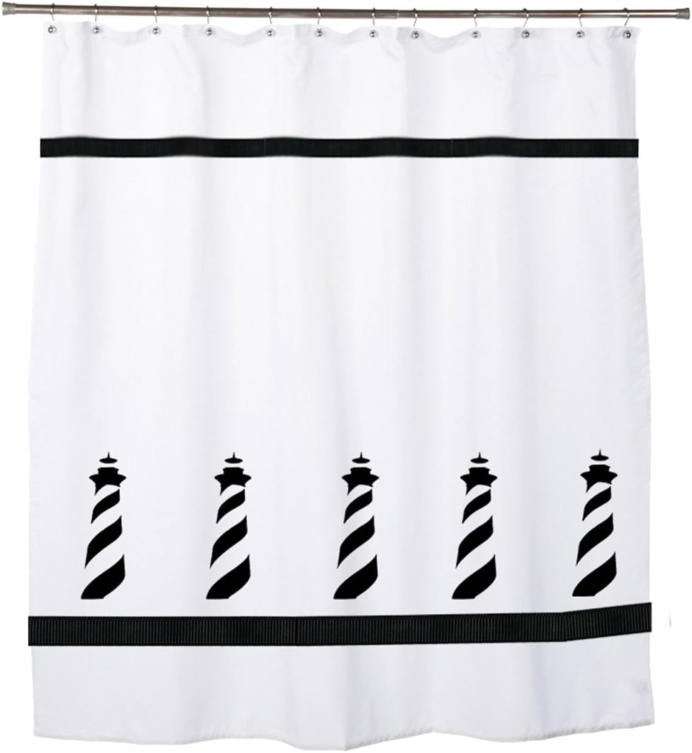Cape Hatteras Lighthouse Shower Curtain - In Your Choice of Colors - Custom Made Bath Decor