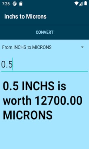 Inchs to Microns Conversion Calculator