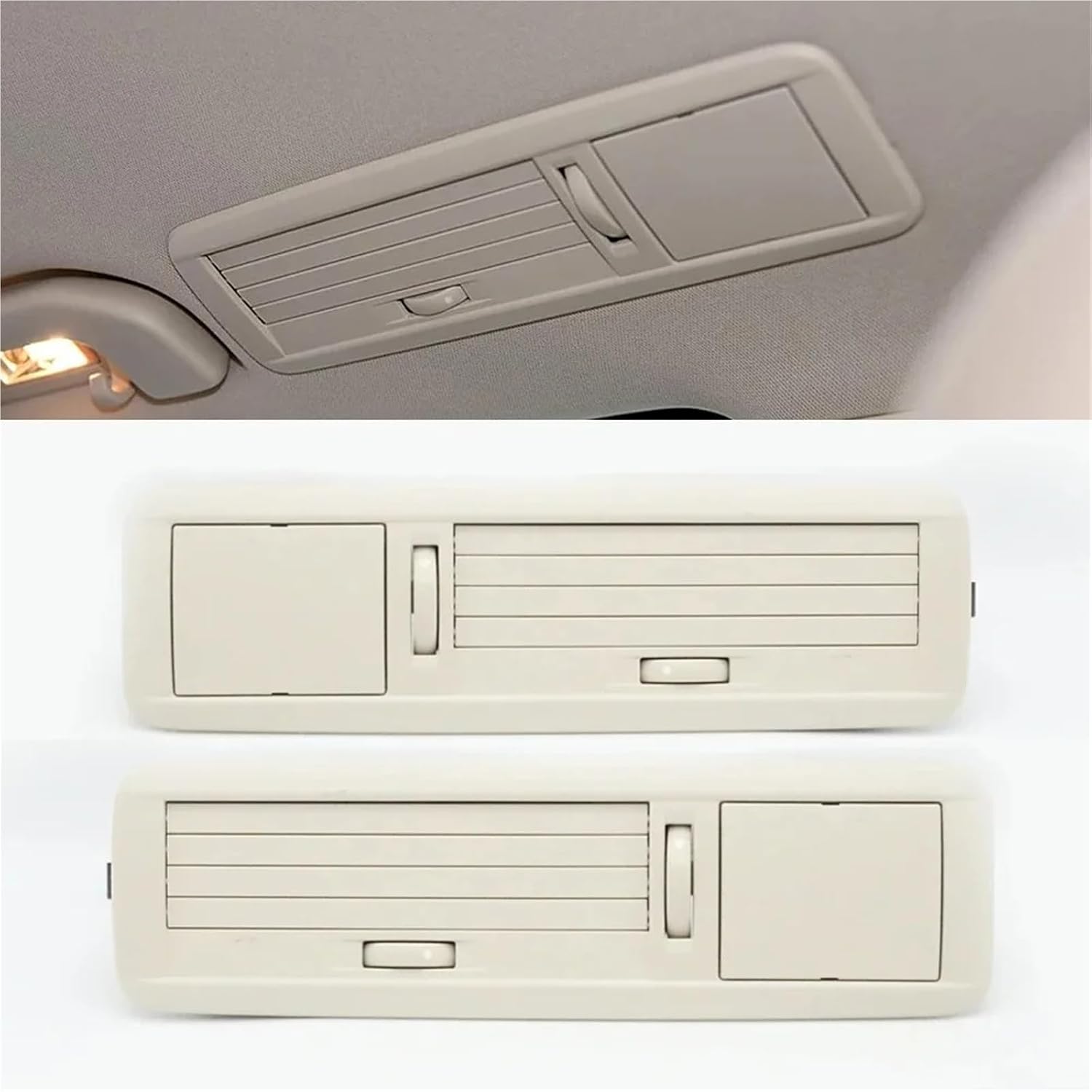 Car Inner Beige Air Conditioning Vent Roof Top A/C Air Outlet Compatible For Mercedes Benz V Class Vito W447 W448 V250 V260 2015-2022(1PCS Beige RL)