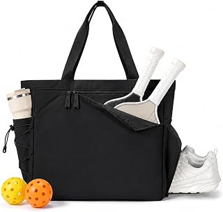 Pickleball Bag with Shoe Compartment,Large Pickleball Bag Holds 2-4 Rackets