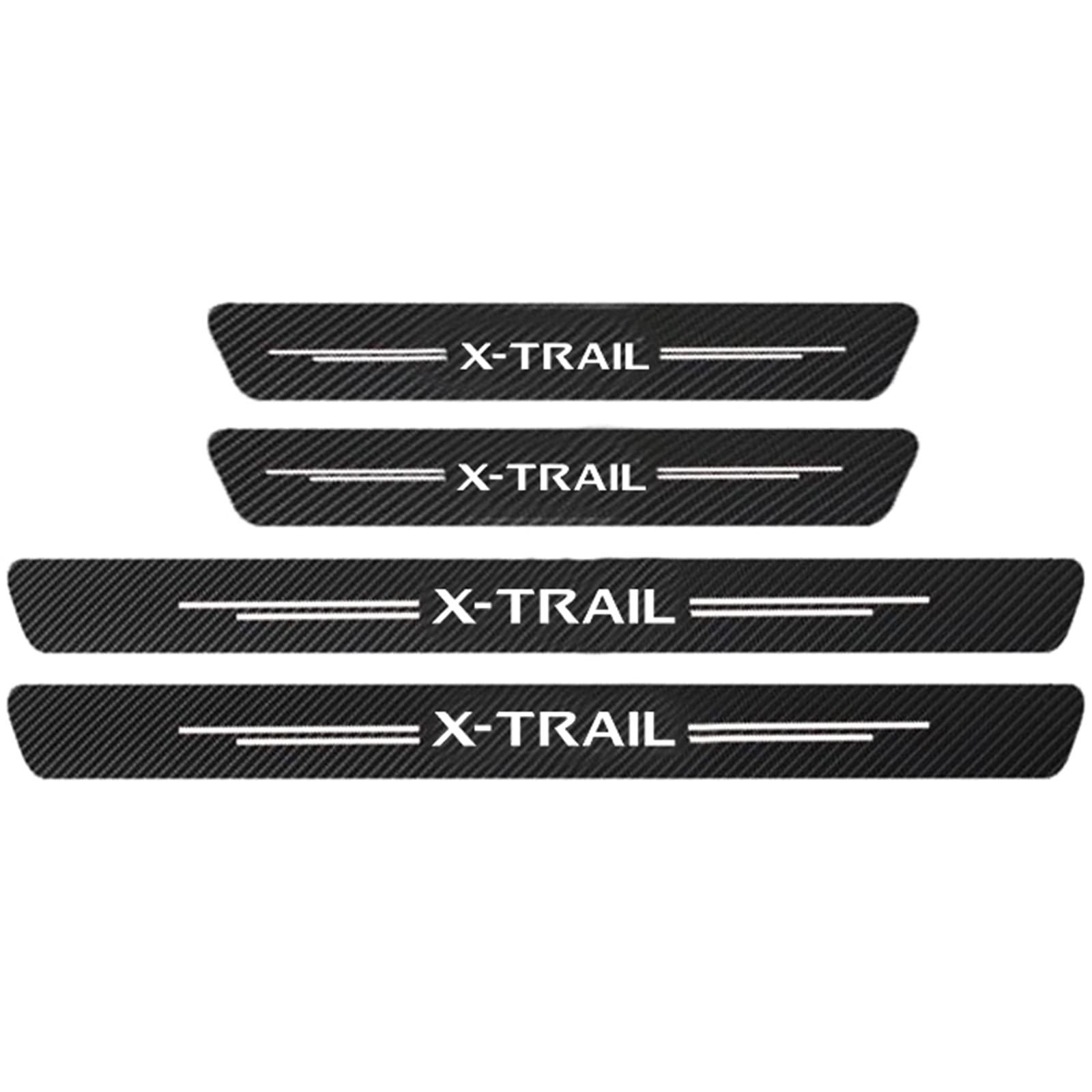 KAFMZEP Car Door Sill Protector for Nissan X Trail xtrail X-trail T30 T31 T32 T33 2002-2024 4PCS Car Door Sill Scuff Plate Carbon Fiber Stickers Accessories,White