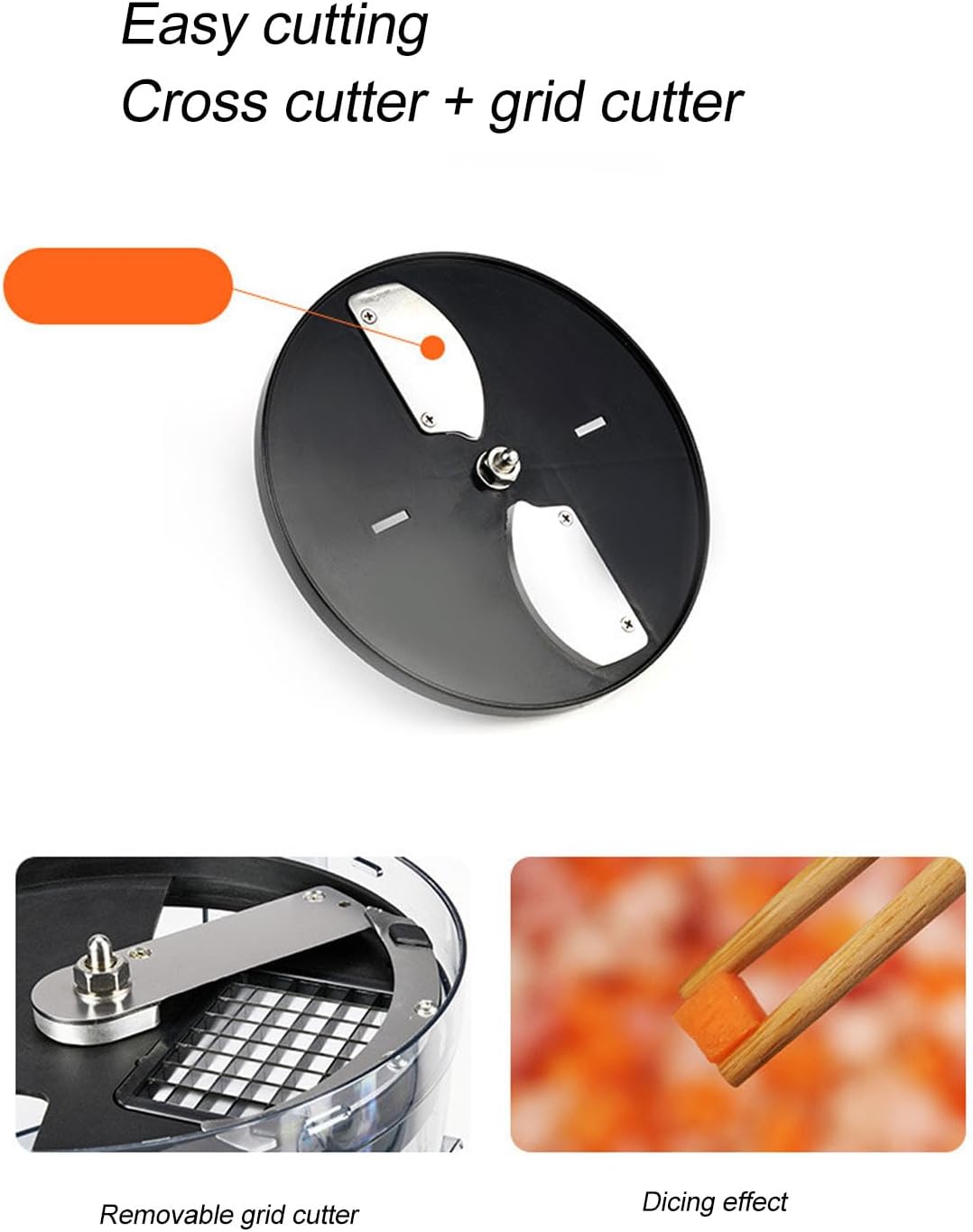 Electric Vegetable Dicer Chopper Shredder 7L 600W Commercial Food Processor for Potatoes Onions (1)