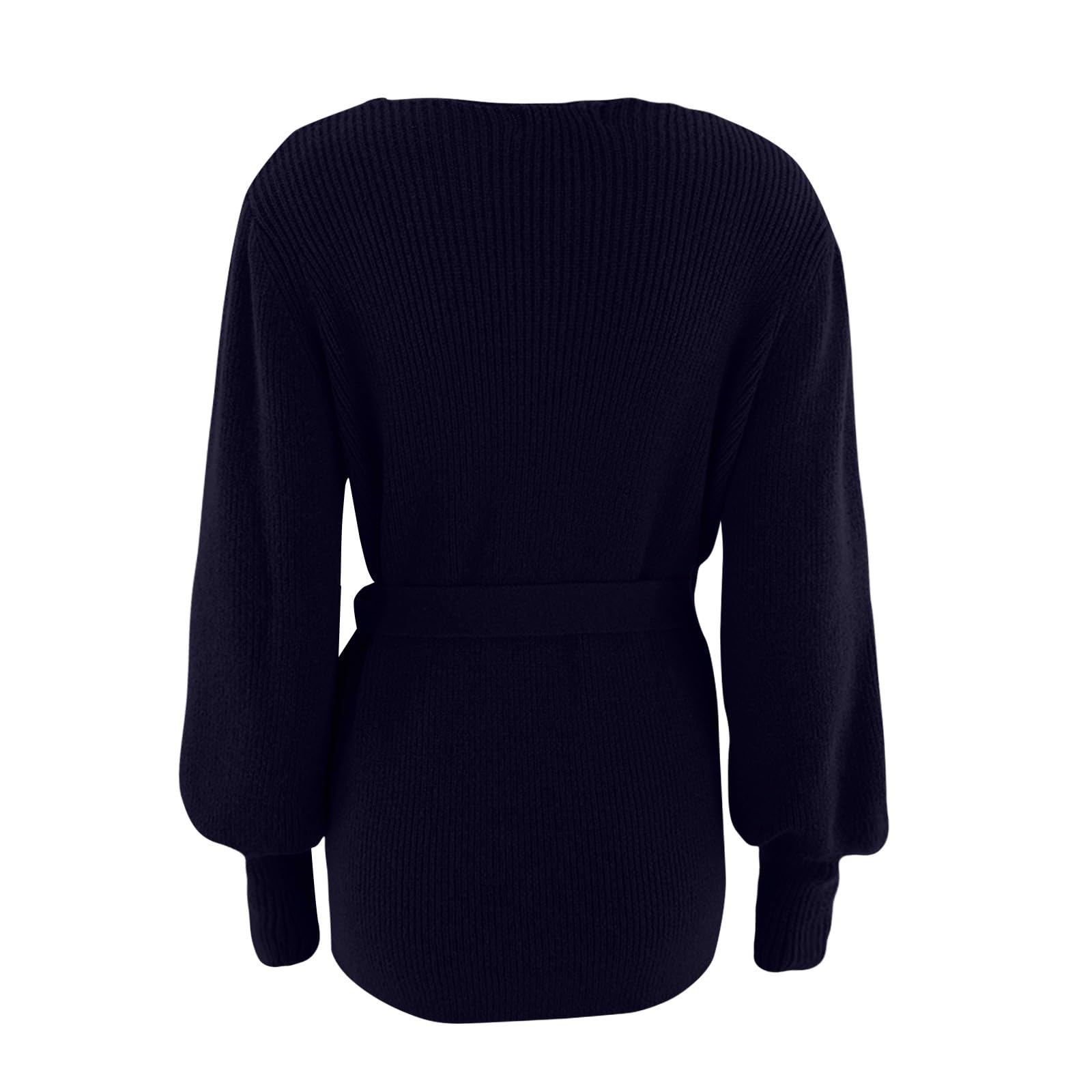 FUPODD Strickjacke Damen Wickel Langarm Pullover & Strickjacken Für Damen V Ausschnitt Strick Cardigan Schleife Binden Strickmantel Frauen Elegant Strickpullover Grobstrick Damenstrickjacke Winter