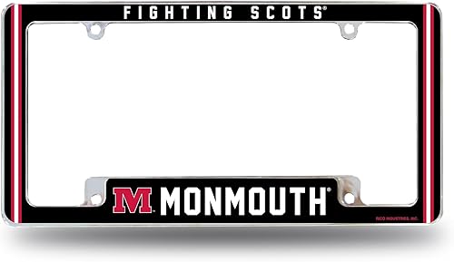 Miniatura 70 de Rico Industries NCAA Marco de matrícula estándar cromado de 12 x 6 pulgadas para automóvil, camión, SUV (escuelas L-M)