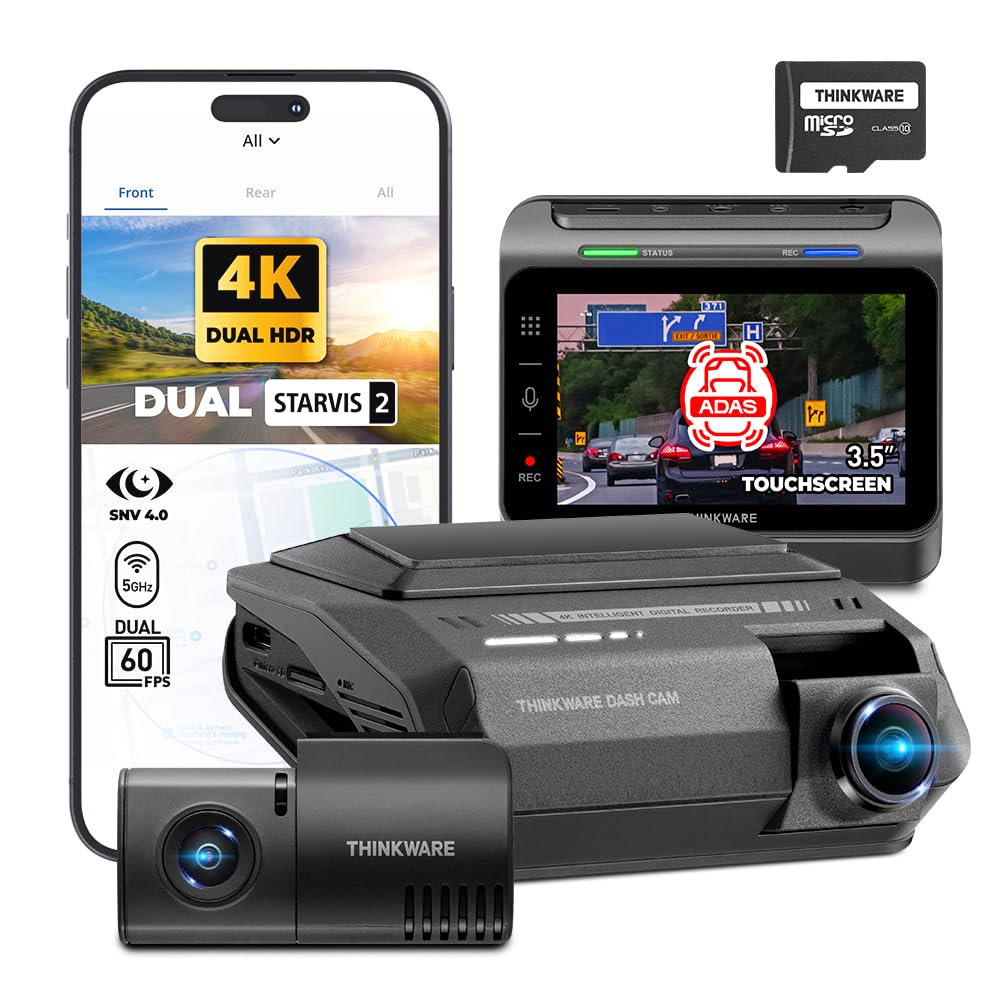 THINKWARE ARC900 2CH 4K HDR Dual Dash Cam Front and Rear - 4K 2K STARVIS 2 Super Night