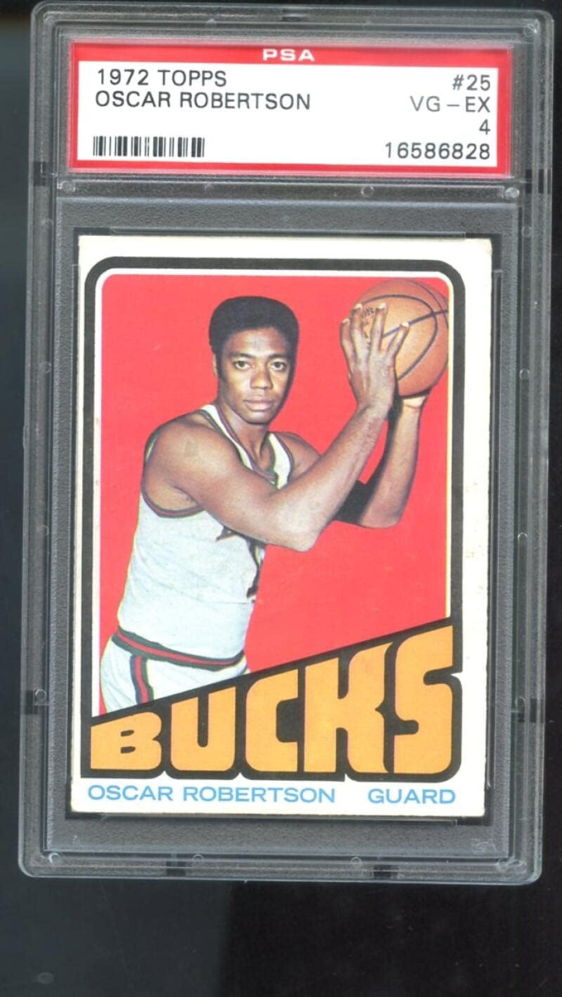 1972 Topps #25 Oscar Robertson PSA 4 Graded Basketball Card NBA 1972-73 Bucks