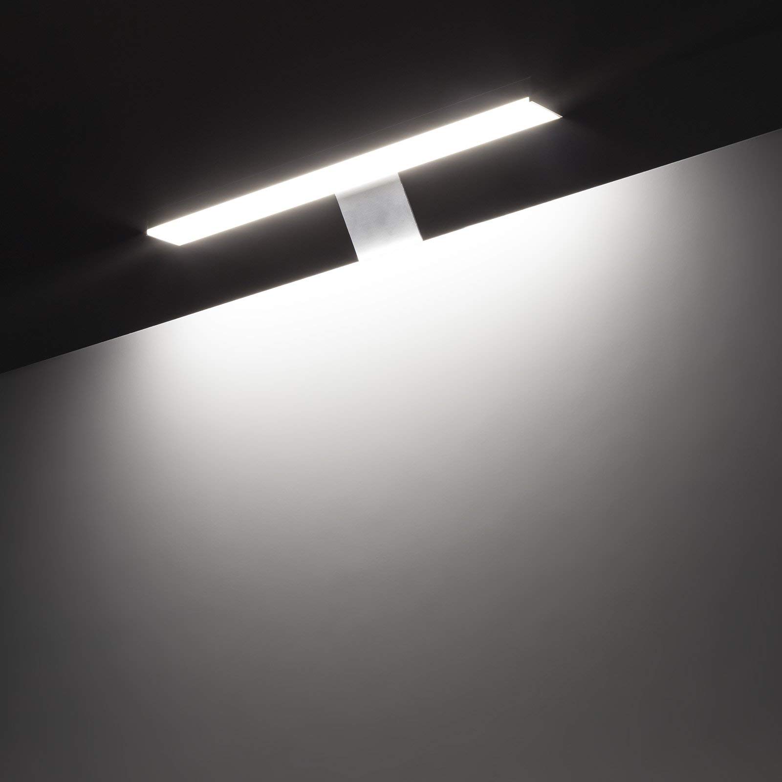 SO-TECH® LED Spiegelleuchte Anbauleuchte Leuchte AALTO Aluminium Stahl chrom poliert | Länge 800 mm | Badleuchte | neutralweiß 4000 K | IP44 geprüft | 13W | 230V