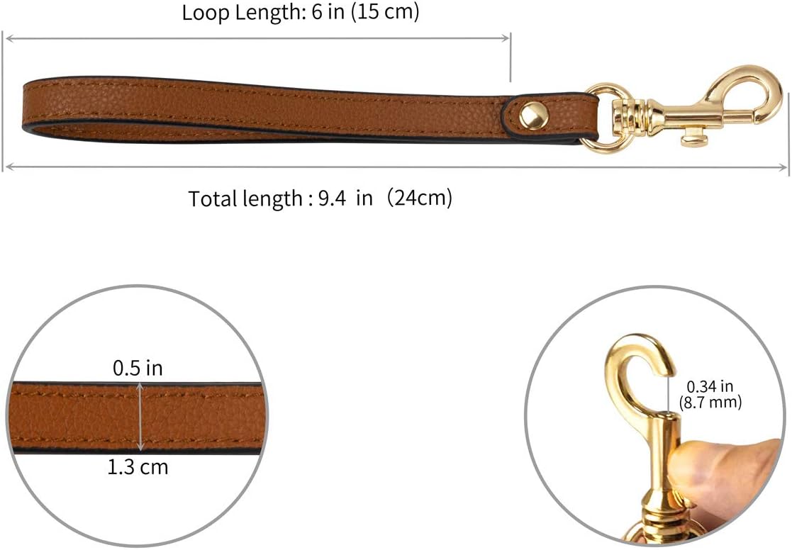 Allzedream Wristlet Strap Genuine Leather Keychain for Wallet Purse Clutch Cellphone Key Lanyard image 4