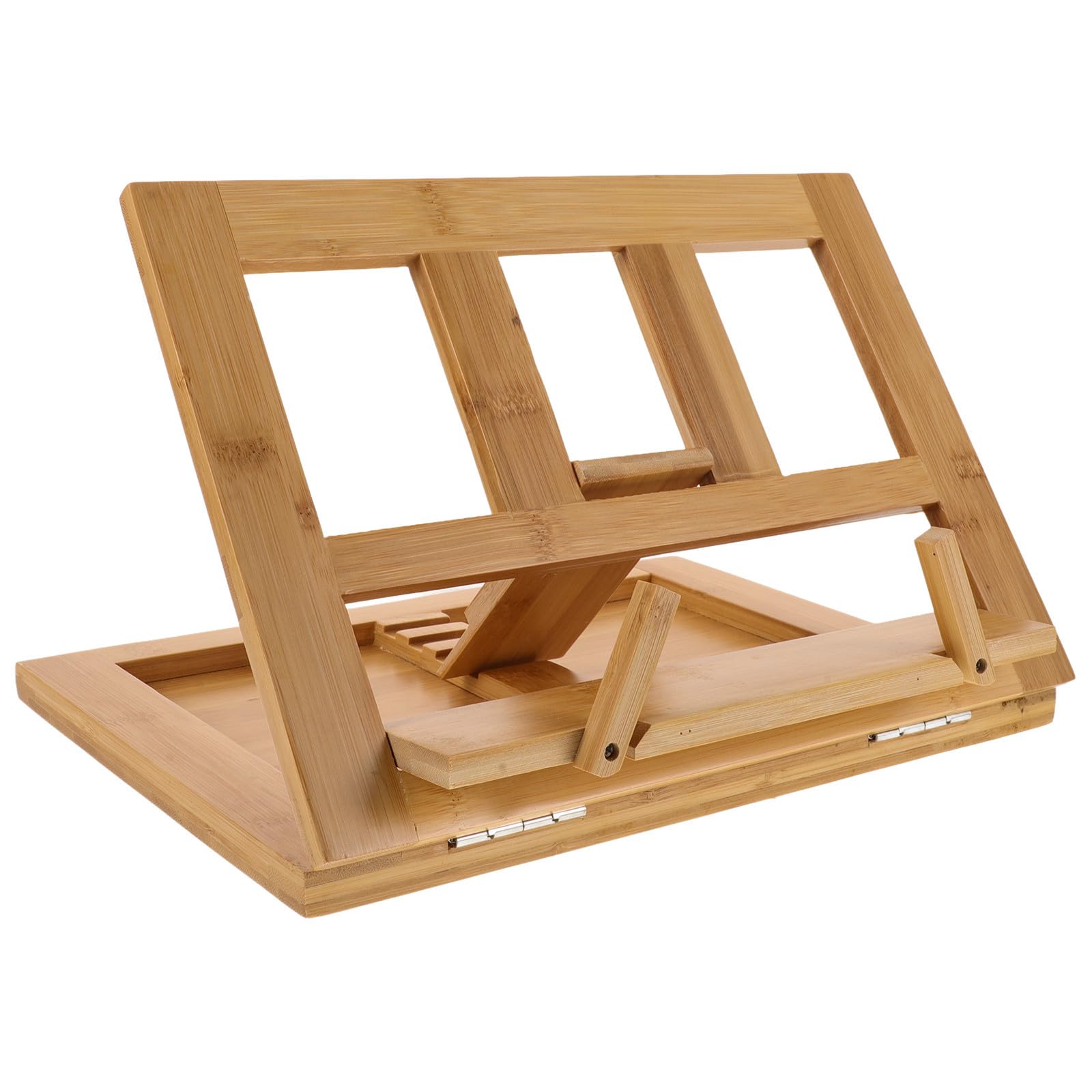 Support pour Pupitre en Bambou Beige Portable, Accessoire Polyvalent pour Lecture de Partitions et Livres, pour Installation Musicale Multi-occasion