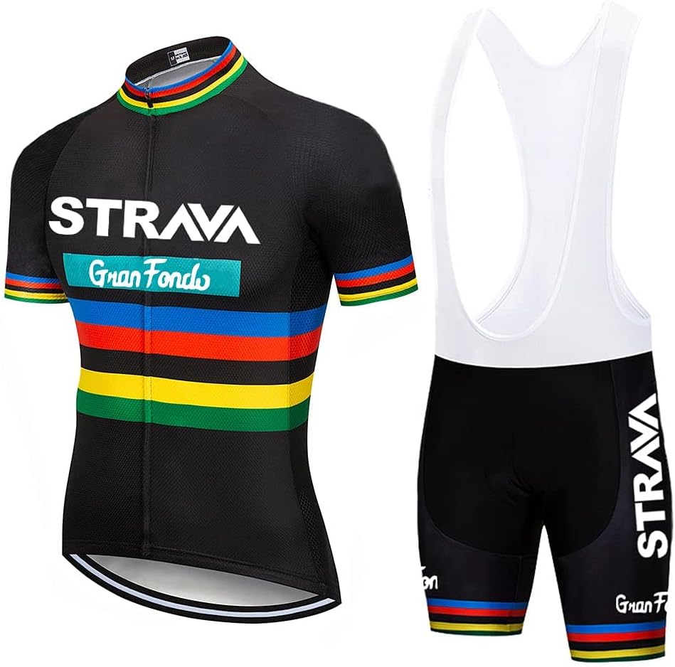 Men's Cycling Suit Short Sleeve Cycling Jersey Sportswear Summer Cycling Clothing Set With 12D Padded Pants Trousers