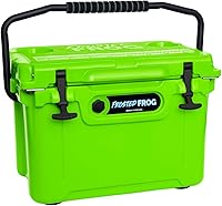 Vista 7 de Frosted Frog Baúl de hielo de 20 cuartos de galón de alto rendimiento moldeado por roto aislado de grado comercial