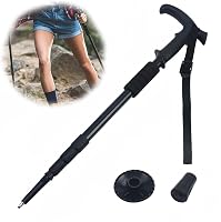 Băț de trekking telescopic pliabil PANYI din aliaj de aluminiu pentru bărbați și femei, ideal pentru drumeții, călătorii și alpinism 1
