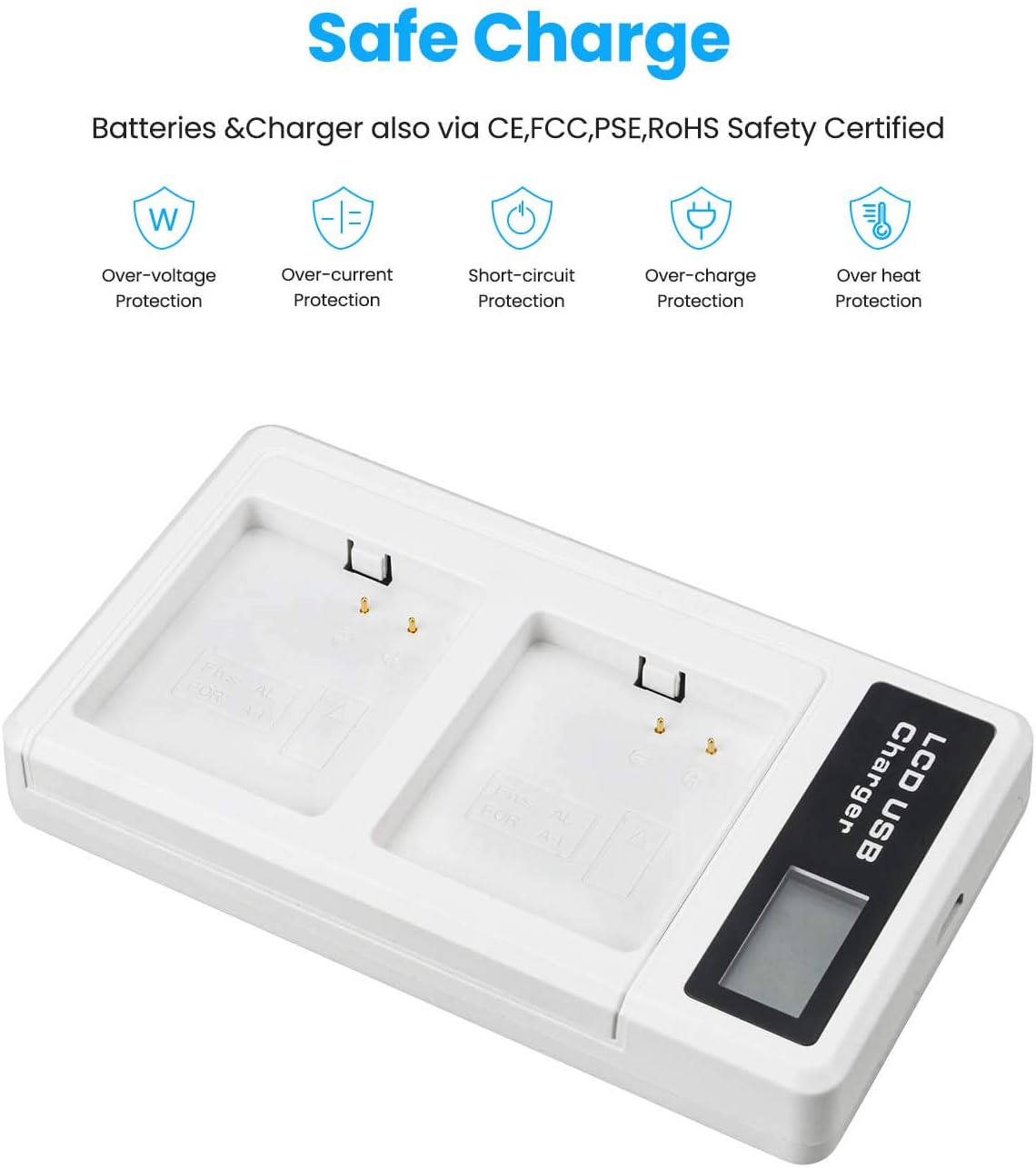 HSX Charging Station and 2- Pack 2440mAh Rechargeable Battery for Arlo Pro/Pro 2 Camera[7.2V/2440mAh/17.57Wh] (Charger Included) : Electronics