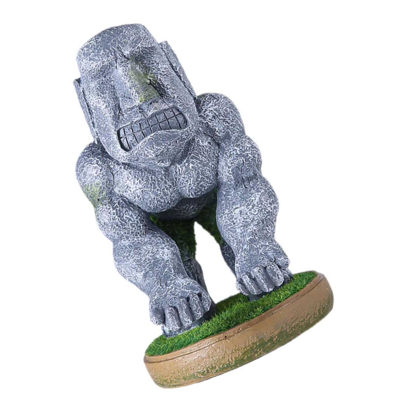 Veemoon Supporto Per Controller Di Gioco in Resina Design Moai Decorativo Da Scrivania, Supporto Stabile Multifunzionale Per Cuffie e Maniglie Da Gaming, Per Appassionati e Collezionisti