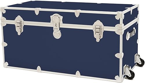 Miniatura 35 de Rhino Trunk & Case Baúl XXL de vinilo en relieve de cuero, cofre universitario, almacenamiento en el hogar, asiento de dormitorio, reposapiés de