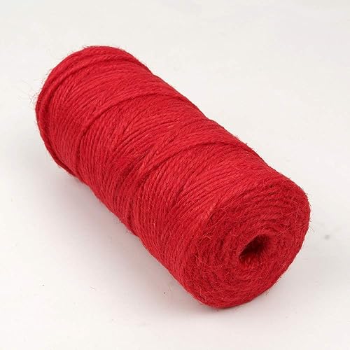Miniatura 3 de Micomon - Cuerda de yute natural de 300 pies, ideal para manualidades, regalo de Navidad, materiales de embalaje industriales, cuerda duradera para
