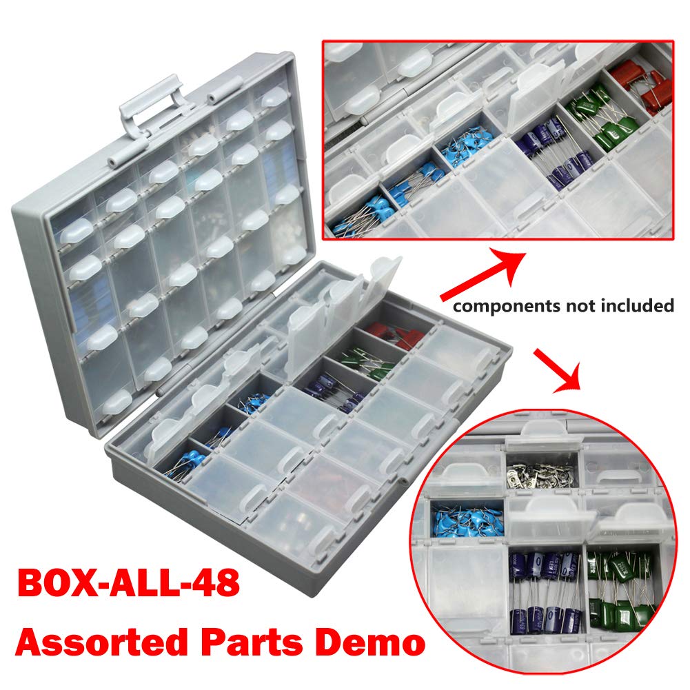 Microcontroller Storage Box Smd Organizer Box 4-Pack Aidetek BOXALL96 Es – Surface Mount Component ...